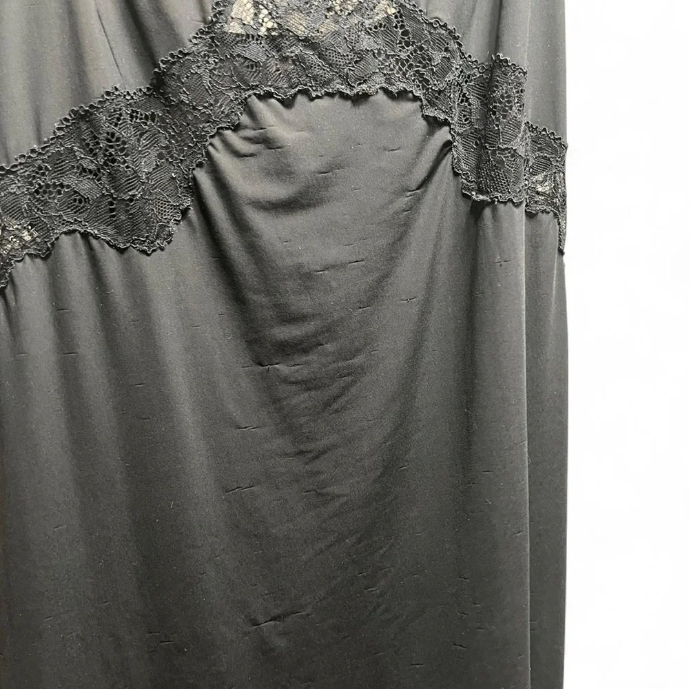 Victoria’s Secret Lace Trim Satin Slit Mini Slip Dress Lingerie VS Size Large - Picture 6 of 8